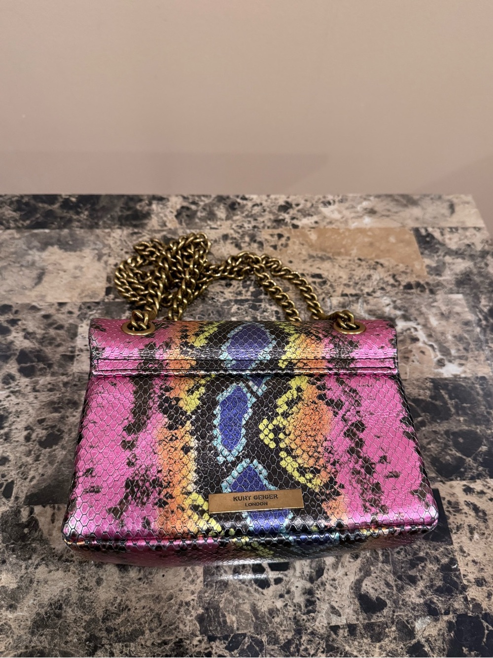 Kurt Geiger Kensington Snake-Skin Bag - Picture 10 of 15